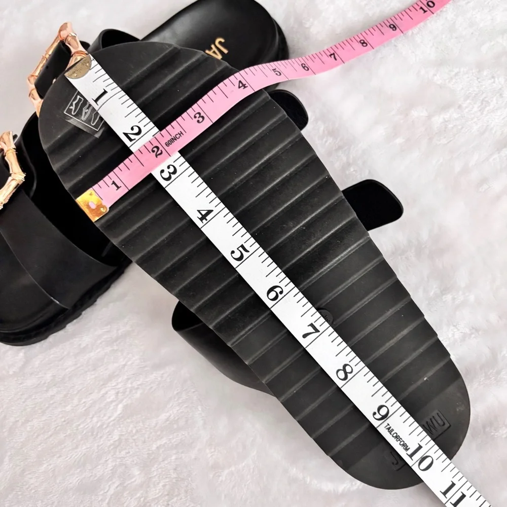 JASON WU Marzan Black Vegan Leather Luxe Slide-On Sandal--NEW--8.5 - Picture 14 of 15